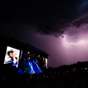 Black clouds came in 5 minutes over the Festival while Elbow were performing...