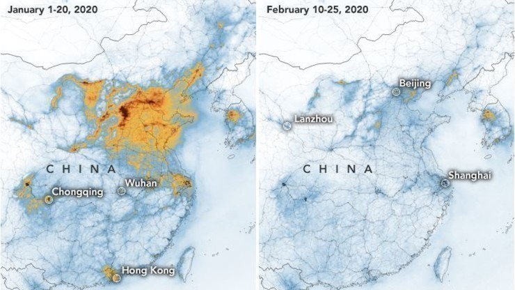 NASA image of China