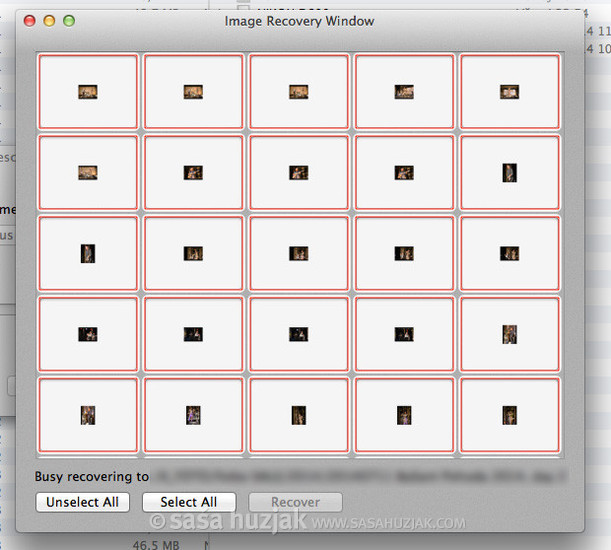 Image Rescue 4 in action: found files on a formatted CF memory card <em>Photo: © Saša Huzjak</em>