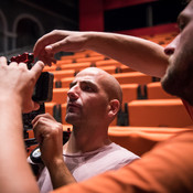 Director Tomaž Praunseis and gimbal operator Rok Frešer, preparing for filming <em>Photo: © Saša Huzjak</em>