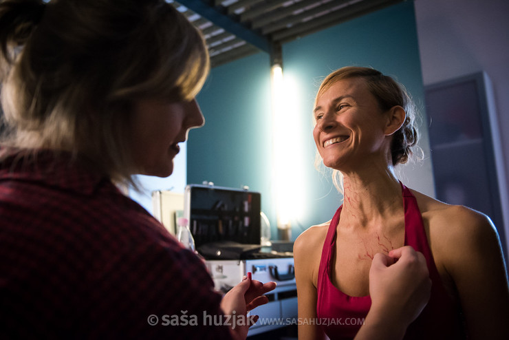 Make up & special effects artist Nika Mirt and Vlasta Veselko <em>Photo: © Saša Huzjak</em>