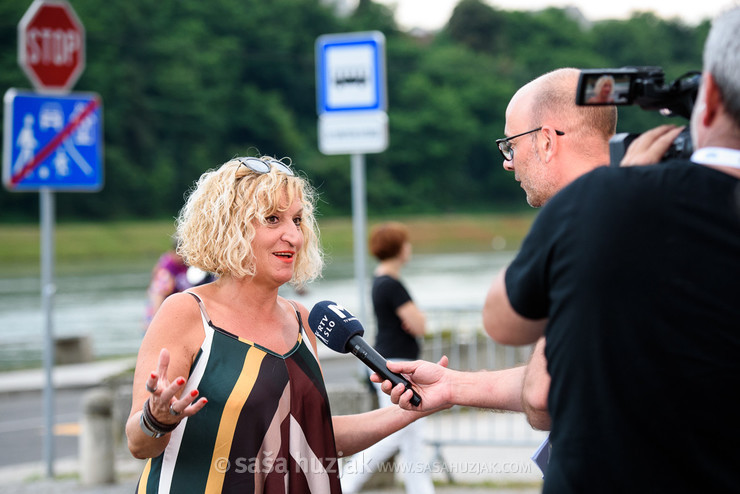 Singer Ervina German giving interview before the concert @ Festival Lent, Maribor (Slovenia), 2019 <em>Photo: © Saša Huzjak</em>