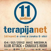 Poster for 11th birthday party of terapija.net online magazine 