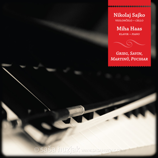 Nikolaj Sajko, Miha Haas: Grieg, Savin, Martinů, Pucihar (CD cover) <em>Photo: © Saša Huzjak</em>
