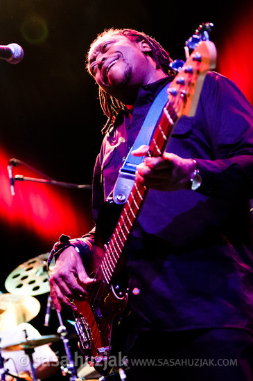 Darryl Jones (Stone Riders) @ Kino Šiška, Ljubljana (Slovenia), 02/02/2012 <em>Photo: © Saša Huzjak</em>