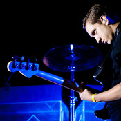 Oliver Sim (The xx) @ Terraneo festival 2012, ex vojarna Bribirski knezovi, Šibenik (Croatia), 07/08 > 10/08/2012 <em>Photo: © Saša Huzjak</em>