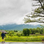 Davor Miljković and a dog @ Skejtaj s srcem, Dolga vas - Izola (Slovenia), 20/05 > 26/05/2013 <em>Photo: © Saša Huzjak</em>