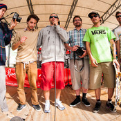 Tomaž and the team on stage in Izola @ Skejtaj s srcem, Dolga vas - Izola (Slovenia), 20/05 > 26/05/2013 <em>Photo: © Saša Huzjak</em>