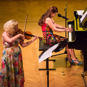 Urška Orešič, voice, piano; Barbara Upelj, violin @ Festival Lent, Maribor (Slovenia), 20/06 > 05/07/2014 <em>Photo: © Saša Huzjak</em>