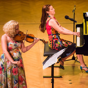 Urška Orešič, voice, piano; Barbara Upelj, violin @ Festival Lent, Maribor (Slovenia), 20/06 > 05/07/2014 <em>Photo: © Saša Huzjak</em>