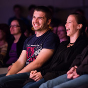 Audience enjoying stand-up comedy @ Festival Lent, Maribor (Slovenia), 20/06 > 05/07/2014 <em>Photo: © Saša Huzjak</em>