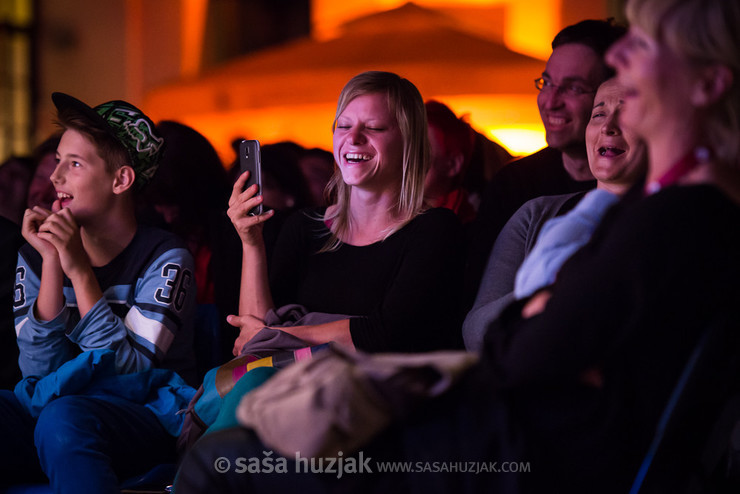 Audience enjoying stand-up comedy @ Festival Lent, Maribor (Slovenia), 20/06 > 05/07/2014 <em>Photo: © Saša Huzjak</em>