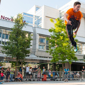 Slovenia Slack line Open 2014 @ Festival Lent, Maribor (Slovenia), 20/06 > 05/07/2014 <em>Photo: © Saša Huzjak</em>