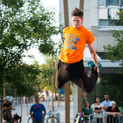 Slovenia Slack line Open 2014 @ Festival Lent, Maribor (Slovenia), 20/06 > 05/07/2014 <em>Photo: © Saša Huzjak</em>