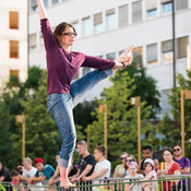 Slovenia Slack line Open 2014 @ Festival Lent, Maribor (Slovenia), 20/06 > 05/07/2014 <em>Photo: © Saša Huzjak</em>