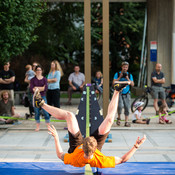 Slovenia Slack line Open 2014 @ Festival Lent, Maribor (Slovenia), 20/06 > 05/07/2014 <em>Photo: © Saša Huzjak</em>