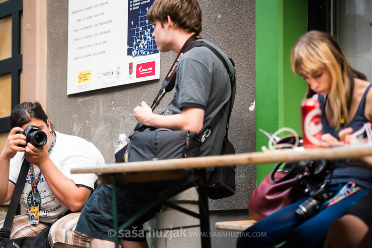 Photographers taking a moment for resting @ Festival Lent, Maribor (Slovenia), 20/06 > 05/07/2014 <em>Photo: © Saša Huzjak</em>