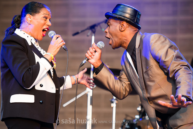 Pauline Black and Arthur "Gaps" Hendrickson (The Selecter) @ Bažant Pohoda festival, Trenčín (Slovakia), 10/07 > 12/07/2014 <em>Photo: © Saša Huzjak</em>