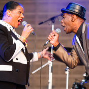 Pauline Black and Arthur "Gaps" Hendrickson (The Selecter) @ Bažant Pohoda festival, Trenčín (Slovakia), 10/07 > 12/07/2014 <em>Photo: © Saša Huzjak</em>