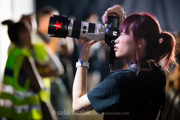 Photographer at Tricot gig @ Bažant Pohoda festival, Trenčín (Slovakia), 10/07 > 12/07/2014 <em>Photo: © Saša Huzjak</em>
