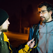 Miha, the organizer, giving an interview @ Ruše, 28/11/2014 <em>Photo: © Saša Huzjak</em>