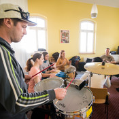 Latino percussion with Lazaro Amed Hierrezuelo Zumeta @ Zimska plesna šola / Winter dance school, Maribor (Slovenia), 20/02 > 23/02/2015 <em>Photo: © Saša Huzjak</em>