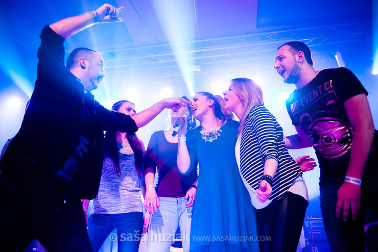 Tony Cetinski plus his team from a TV show The Voice @ Festivalna dvorana Lent, Maribor (Slovenia), 03/04/2015 <em>Photo: © Saša Huzjak</em>