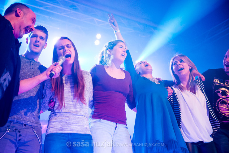 Tony Cetinski plus his team from a TV show The Voice @ Festivalna dvorana Lent, Maribor (Slovenia), 03/04/2015 <em>Photo: © Saša Huzjak</em>