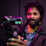 Barou dit Parou Diassana, movie maker from Mali @ Kino Udarnik, Maribor (Slovenia), 16/01/2016 <em>Photo: © Saša Huzjak</em>