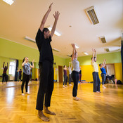 Contemporary dance (Flying Low) with Simon Wehrli @ Zimska plesna šola / Winter dance school, Maribor (Slovenia), 19/02 > 22/02/2016 <em>Photo: © Saša Huzjak</em>