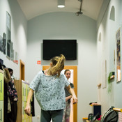 Practicing in the hallway @ Zimska plesna šola / Winter dance school, Maribor (Slovenia), 19/02 > 22/02/2016 <em>Photo: © Saša Huzjak</em>