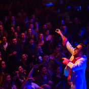 Kandžija a.k.a. Džuro with fans @ Tvornica kulture, Zagreb (Croatia), 12/03/2016 <em>Photo: © Saša Huzjak</em>