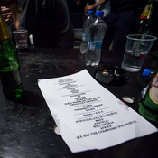 Backstage: setlist @ Vintage Industrial Bar, Zagreb (Croatia), 31/03/2017 <em>Photo: © Saša Huzjak</em>