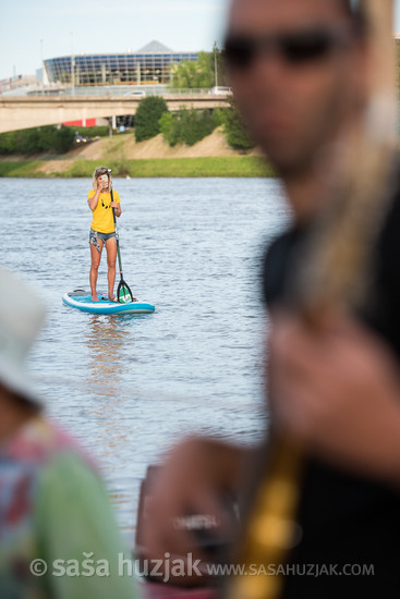 Fan on a sup on river Drava @ River Drava, Maribor (Slovenia), 09/06/2017 <em>Photo: © Saša Huzjak</em>