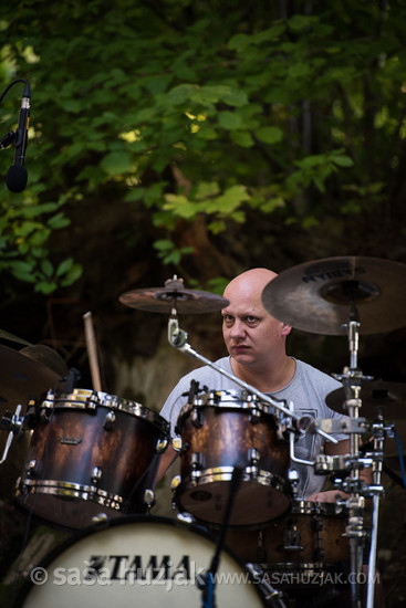 Matjaž Lorber (Madame Brumowski) - Madame Brumowski soundcheck @ Pruh, Svečina (Slovenia), 08/09/2018 <em>Photo: © Saša Huzjak</em>