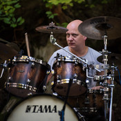 Matjaž Lorber (Madame Brumowski) - Madame Brumowski soundcheck @ Pruh, Svečina (Slovenia), 08/09/2018 <em>Photo: © Saša Huzjak</em>