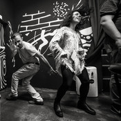 Backstage pre-show warm-up dance @ Vintage Industrial Bar, Zagreb (Croatia), 20/10/2018 <em>Photo: © Saša Huzjak</em>