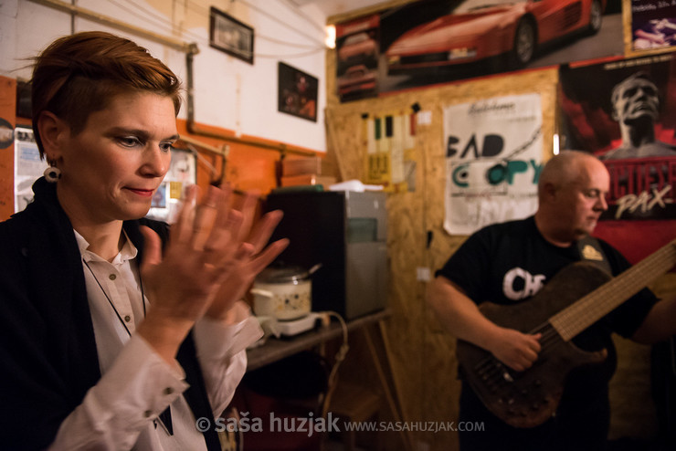 Backstage warm-up before the gig @ Jazz klub Satchmo, Maribor (Slovenia), 15/11/2018 <em>Photo: © Saša Huzjak</em>