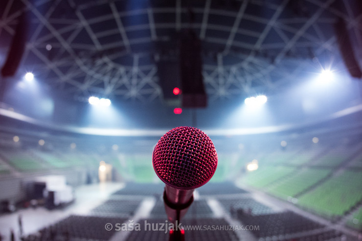 Preparations - view from the top @ Arena Stožice, Ljubljana (Slovenia), 17/11/2018 <em>Photo: © Saša Huzjak</em>