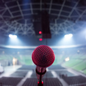 Preparations - view from the top @ Arena Stožice, Ljubljana (Slovenia), 17/11/2018 <em>Photo: © Saša Huzjak</em>