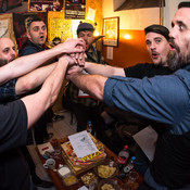 Happy Ol' McWeasel, a moment before going to stage @ Jazz klub Satchmo, Maribor (Slovenia), 15/03/2019 <em>Photo: © Saša Huzjak</em>