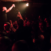 Gregor Jančič "Moony" (Happy Ol' McWeasel) saluting to the fans @ Jazz klub Satchmo, Maribor (Slovenia), 15/03/2019 <em>Photo: © Saša Huzjak</em>