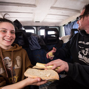 Healthy “on the road” breakfast for the good start of the day :) @ On the road to Rock Caffe, Kostajnica (Bosnia and Herzegovina), 28/03/2019 <em>Photo: © Saša Huzjak</em>