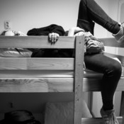 Quick rest before the gig - Manca @ Rijeka (Croatia), 19/04/2019  <em>Photo: © Saša Huzjak</em>