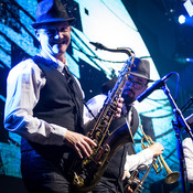 Guest brass section @ Dvorana Mladosti, Rijeka (Croatia), 11/10/2019 <em>Photo: © Saša Huzjak</em>