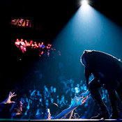 Aki Rahimovski (Parni Valjak) with fans @ Spaladium Arena, Split (Croatia), 02/11/2019 <em>Photo: © Saša Huzjak</em>