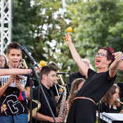 Participants of Music workshop for children with Lucija Stanojević with Bjelovar Big Band @ Fest Jazza, Koprivnica (Croatia), 09/07 > 10/07/2021 <em>Photo: © Saša Huzjak</em>