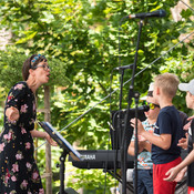 Participants of Music workshop for children with Lucija Stanojević with Big Band Hrvatske liječničke komore @ Fest Jazza, Koprivnica (Croatia), 08/07 > 09/07/2022 <em>Photo: © Saša Huzjak</em>