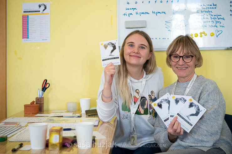 Minka Veselič Kološa and Vanja Kolanovič at the WDS office @ Zimska plesna šola / Winter dance school, Maribor (Slovenia), 03/02 > 06/02/2023 <em>Photo: © Saša Huzjak</em>