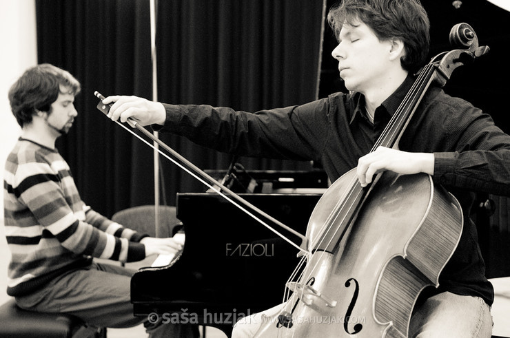 Nikolaj Sajko & Miha Haas, CD recording session @ Dvorana Union, Maribor (Slovenia) <em>Photo: © Saša Huzjak</em>